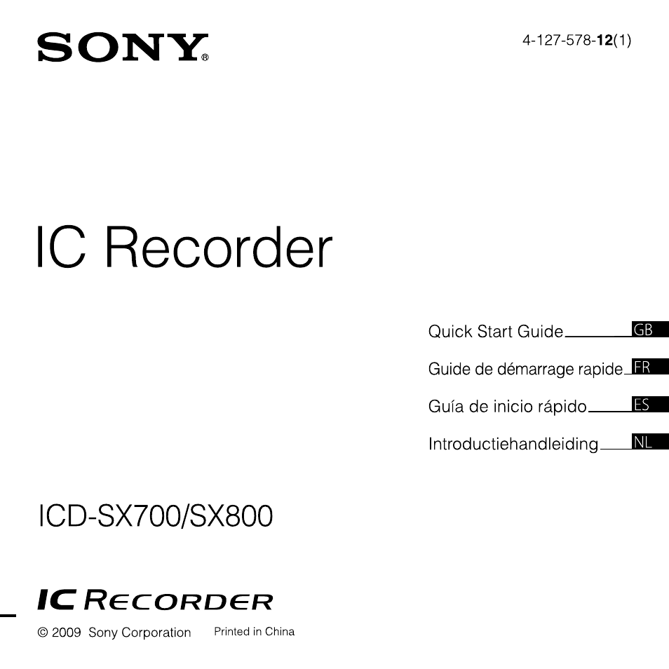 Sony ICD-SX700 User Manual | 56 pages