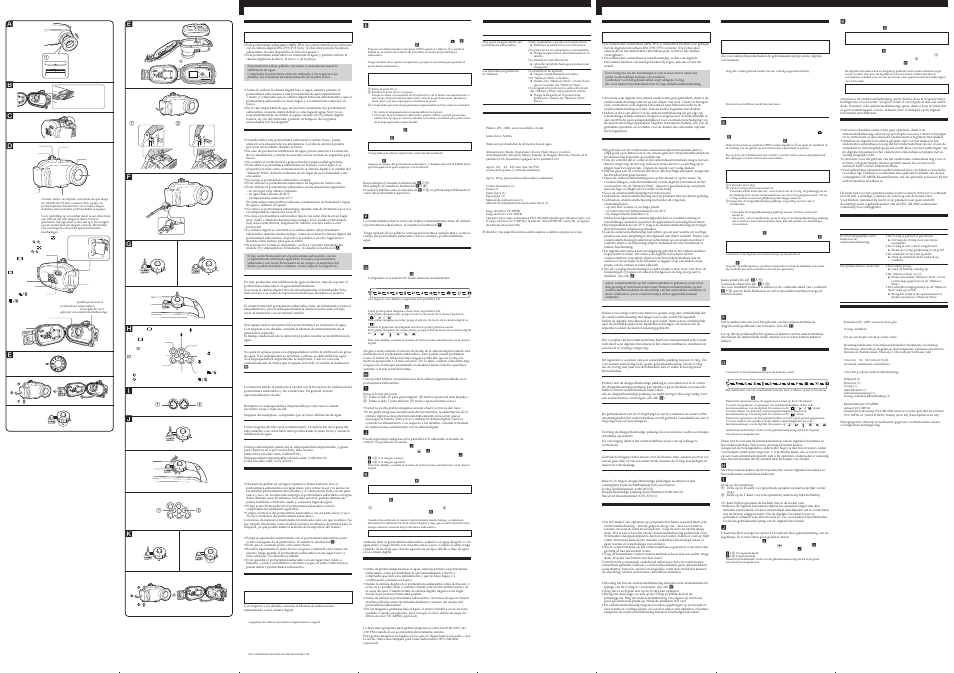 E1 2, Db c, Gh k 5 1 1 | Fi e 3 | Sony MPK-PEA User Manual | Page 2 / 2