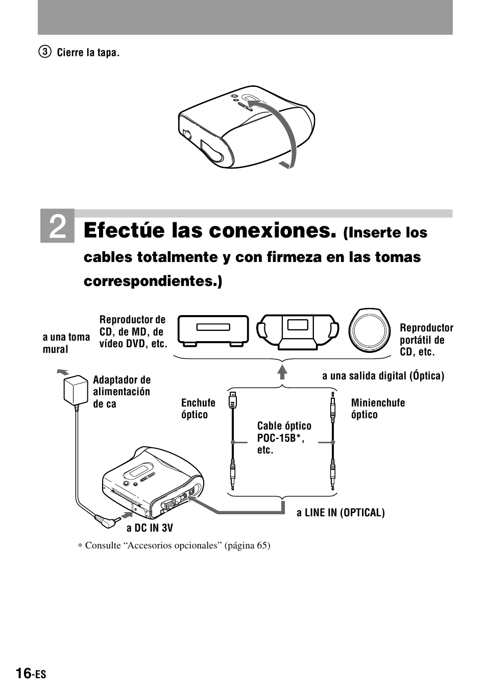 Efectúe las conexiones | Sony MZ-S1 User Manual | Page 156 / 208