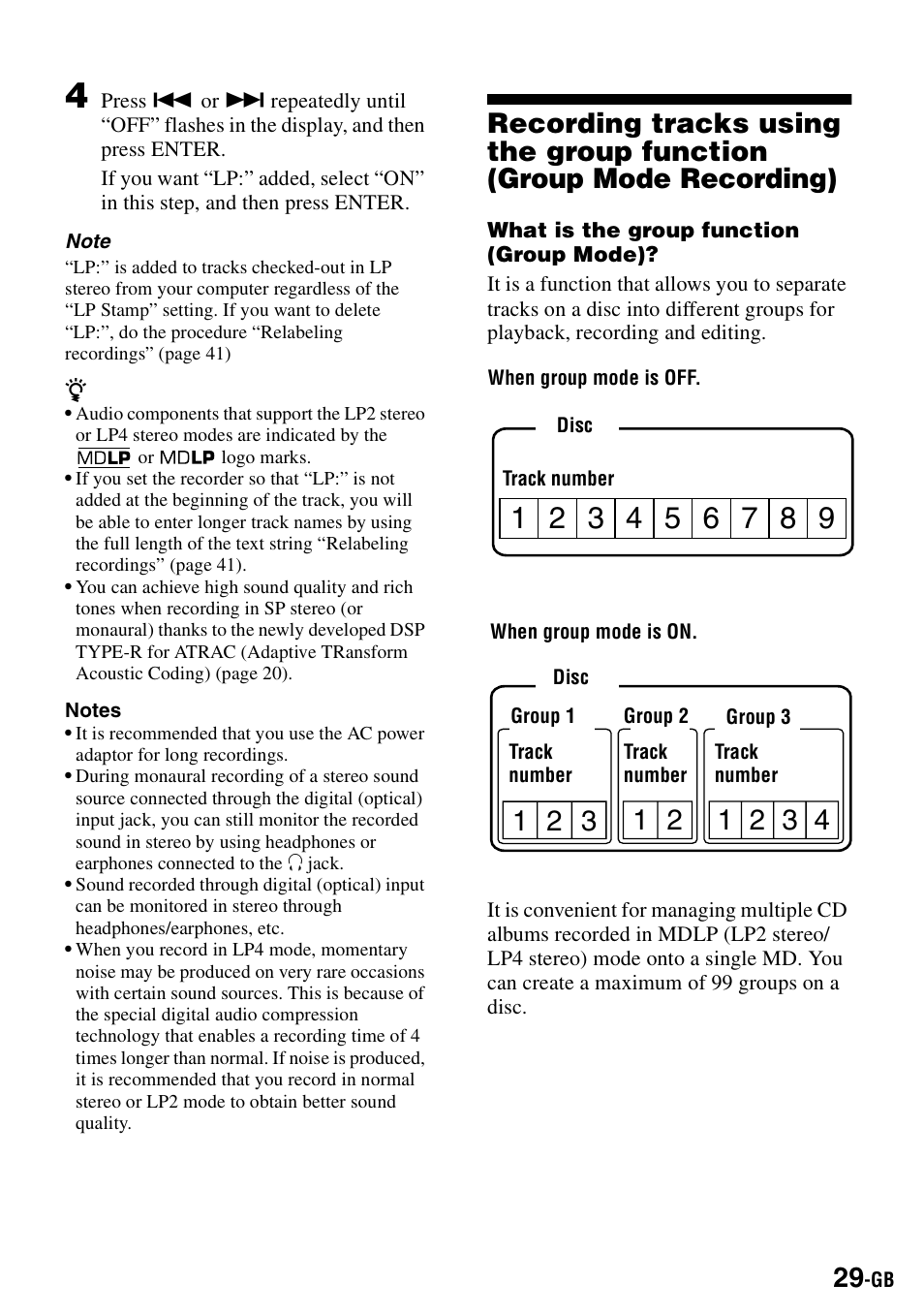 Sony MZ-S1 User Manual | Page 29 / 208