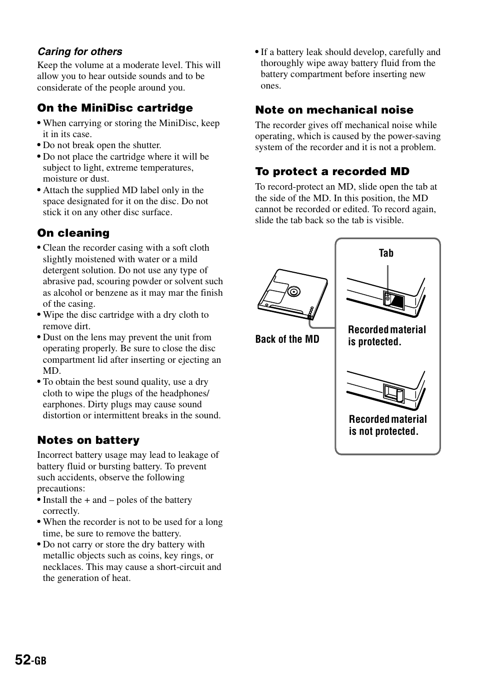 Sony MZ-S1 User Manual | Page 52 / 208