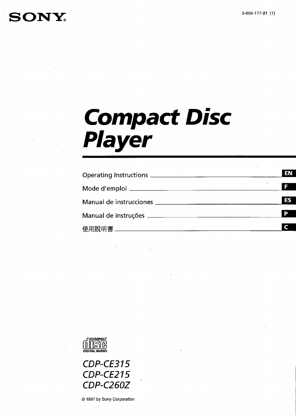 Sony CDP-CE315 User Manual | 92 pages