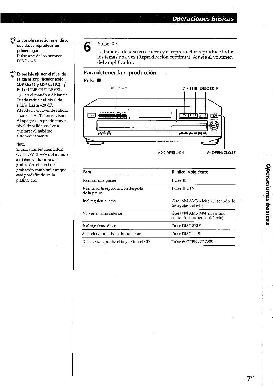 Operaciones básicas | Sony CDP-CE315 User Manual | Page 43 / 92