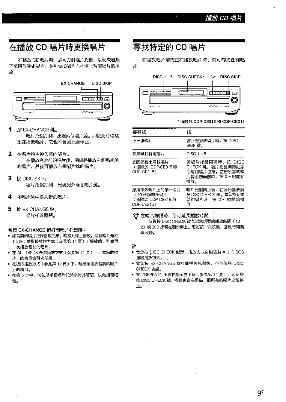 Ex-change hîjürinîî^b, Iîicif^ælêt) cd r|n, Æmsw | Ssto ‘ô'îëniniiisp | Sony CDP-CE315 User Manual | Page 81 / 92