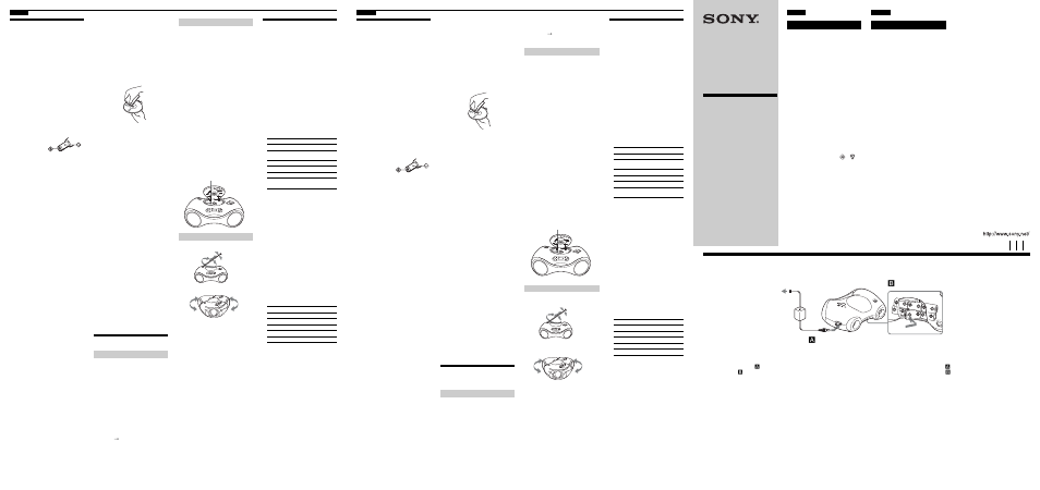 Sony ZS-X1 User Manual | 2 pages