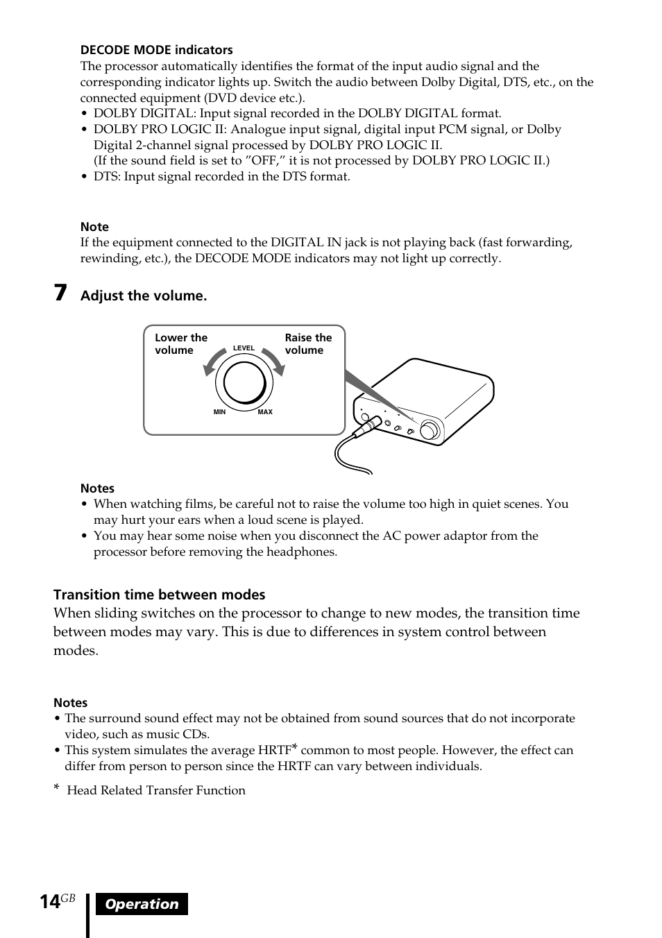 Sony MDR-DS1000 User Manual | Page 14 / 84