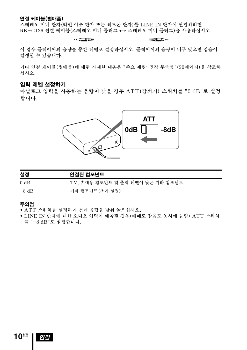 Att 0db -8db | Sony MDR-DS1000 User Manual | Page 70 / 84