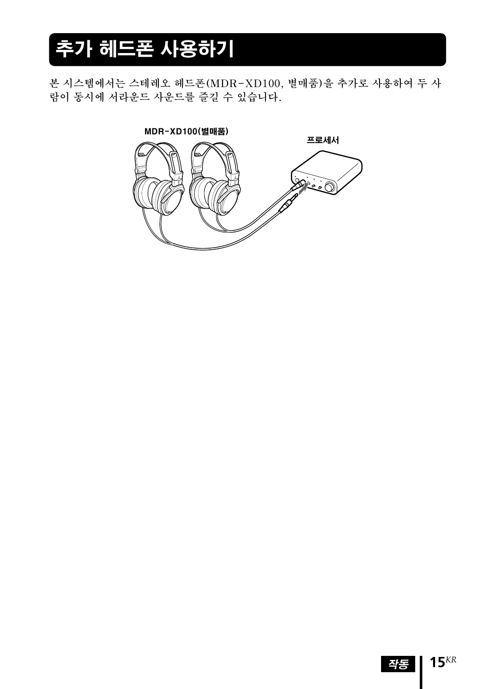 추가 헤드폰 사용하기 | Sony MDR-DS1000 User Manual | Page 75 / 84