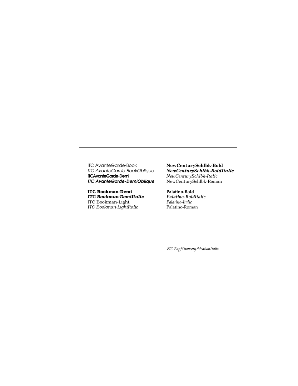 Postscript typefaces | Accel XANT 8200 User Manual | Page 9 / 12