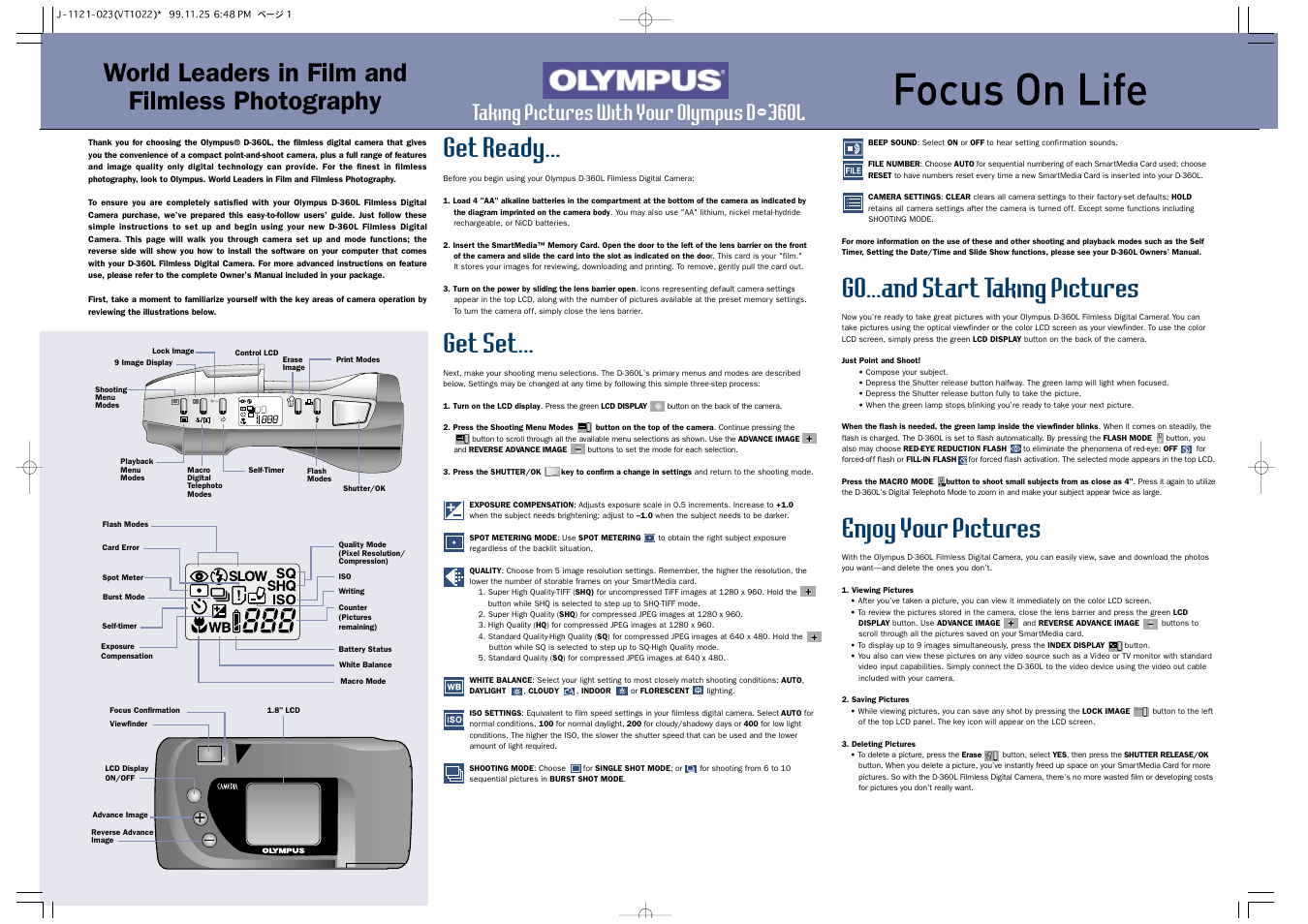 Applied Energy Products Olympus Digital Camera D-360L User Manual | 2 pages