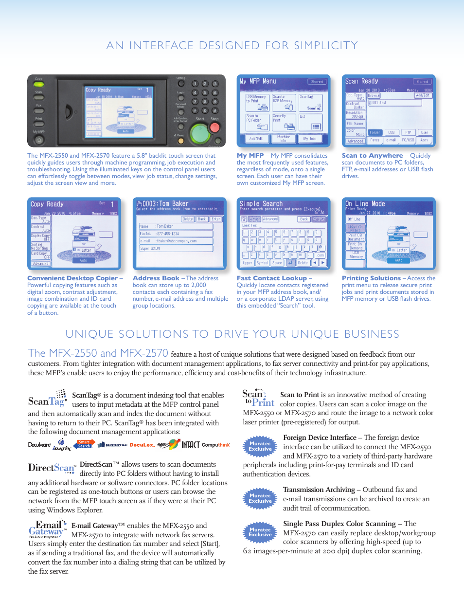 Scan, Print | Applied Energy Products Innovative Desktop Document Solution MFX - 2550/ MFX User Manual | Page 3 / 6