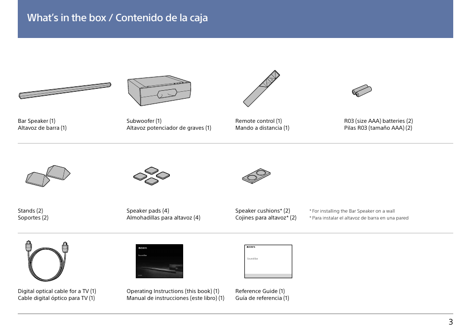 Sony HT-ST3 User Manual | Page 3 / 24