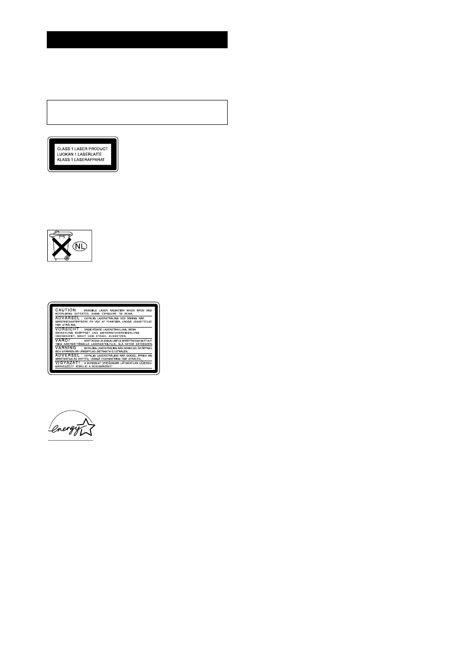 Warning | Sony CMT-L1 User Manual | Page 2 / 84