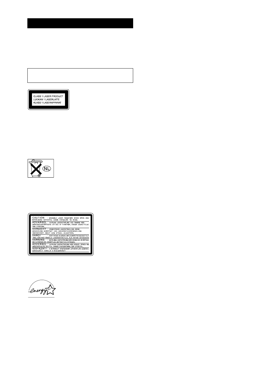 Avertissement | Sony CMT-L1 User Manual | Page 30 / 84