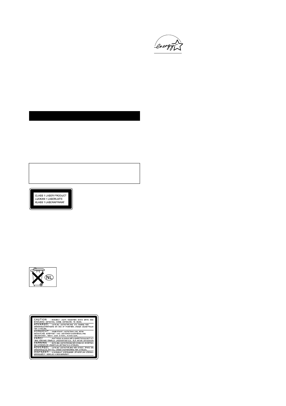 Advertencia | Sony CMT-L1 User Manual | Page 58 / 84