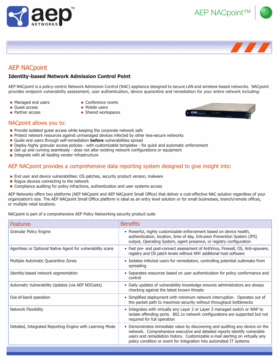 Applied Energy Products NACpoint User Manual | 2 pages