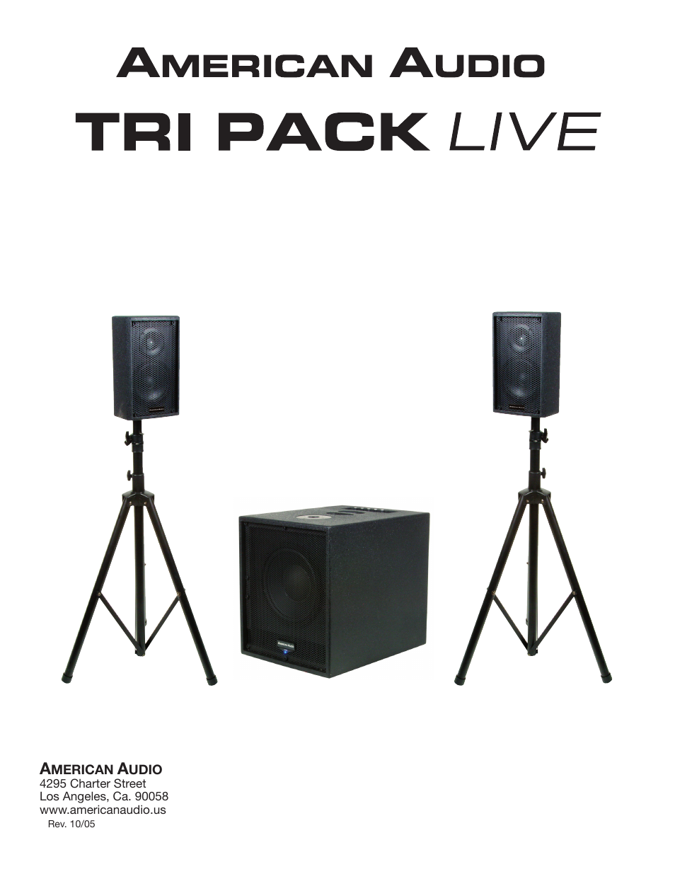 American Audio Tri Pack Live User Manual | 14 pages