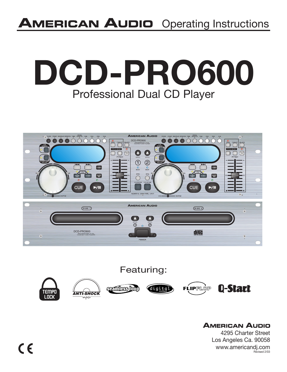 American Audio DCD-PRO600 User Manual | 32 pages