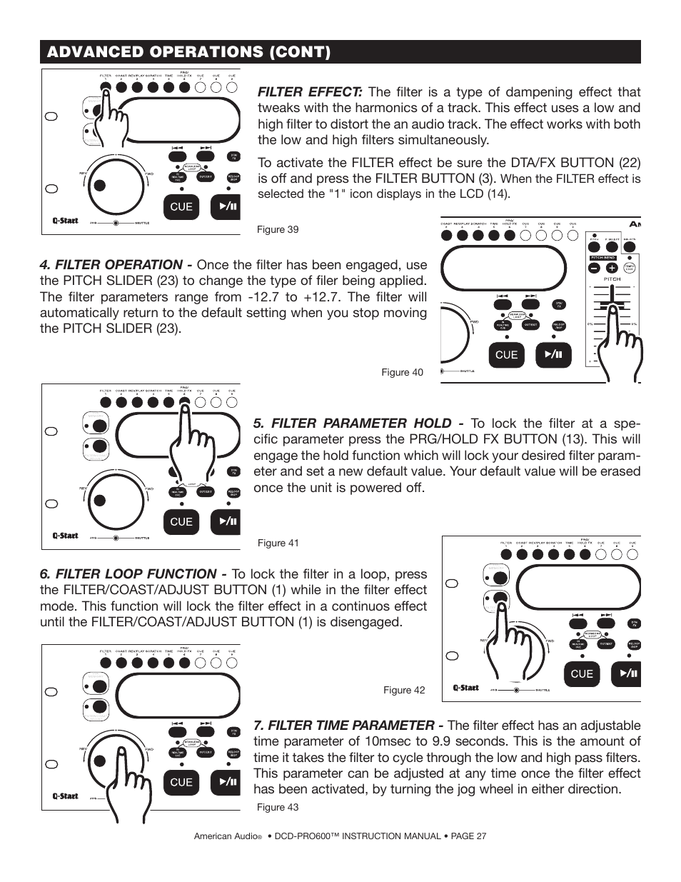 Advanced operations (cont) | American Audio DCD-PRO600 User Manual | Page 27 / 32