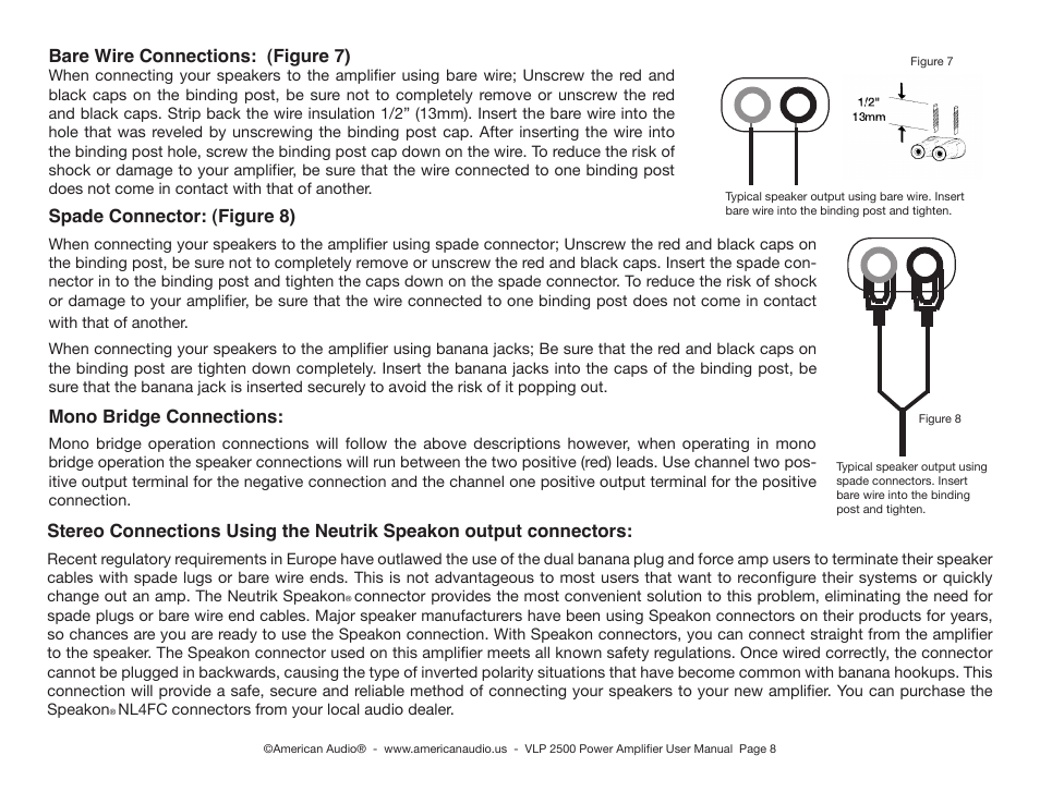 American Audio VLP 2500 User Manual | Page 8 / 16