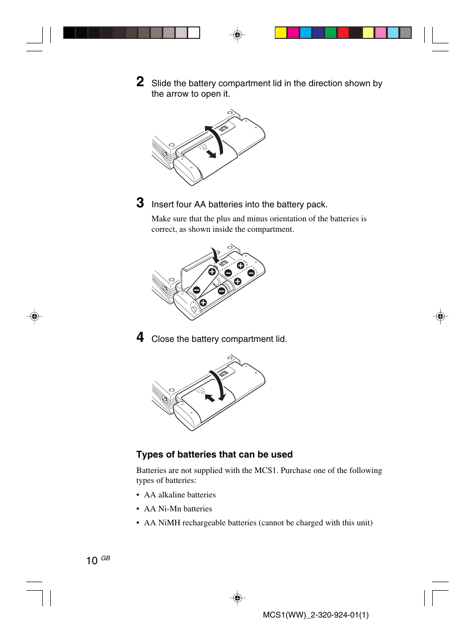 Sony MCS1 User Manual | Page 10 / 108