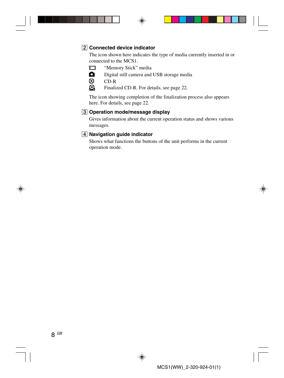 Sony MCS1 User Manual | Page 8 / 108