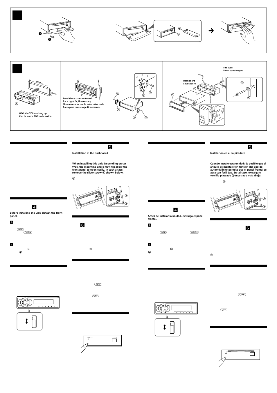45 a, B2 3 4 | Sony CDX-V7800X User Manual | Page 3 / 4