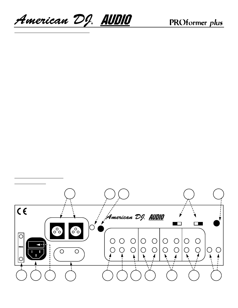 Functions (front panel) cont, Inputs and outputs (rear panel) | American Audio Q-2422 User Manual | Page 6 / 8