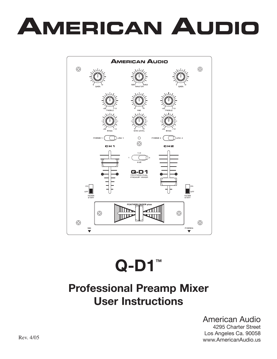 American Audio Q-D1 User Manual | 17 pages