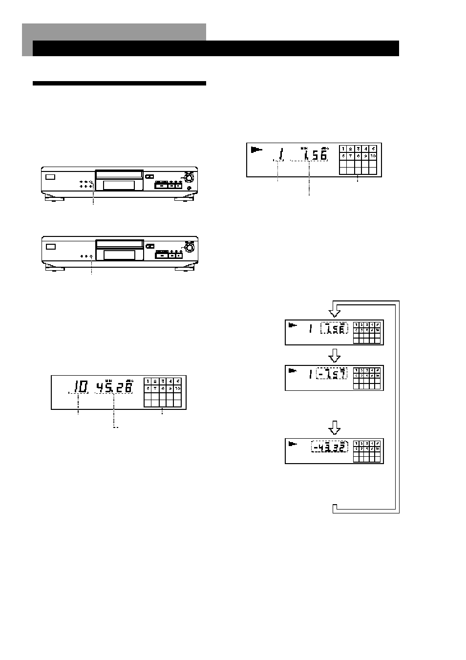 Utilisation de la fenêtre d’affichage, Lecture de disques compacts, Vérification de la durée résiduelle | Sony CDP-XE200 User Manual | Page 22 / 46