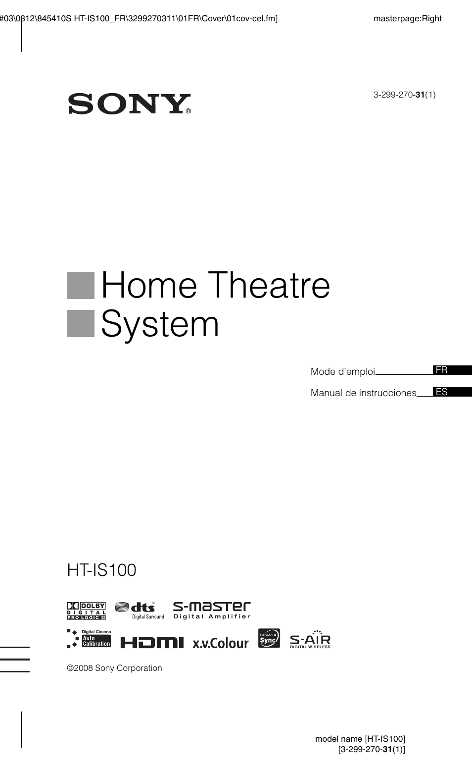 Sony HT-IS100 User Manual | 172 pages