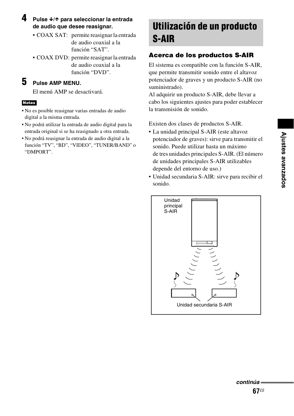 Utilización de un producto s-air | Sony HT-IS100 User Manual | Page 153 / 172