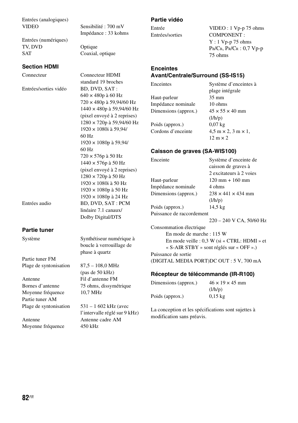 Sony HT-IS100 User Manual | Page 82 / 172