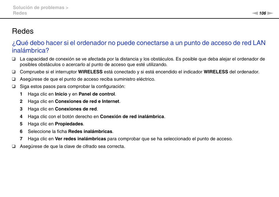 Redes | Sony VPCW11S1E User Manual | Page 106 / 127