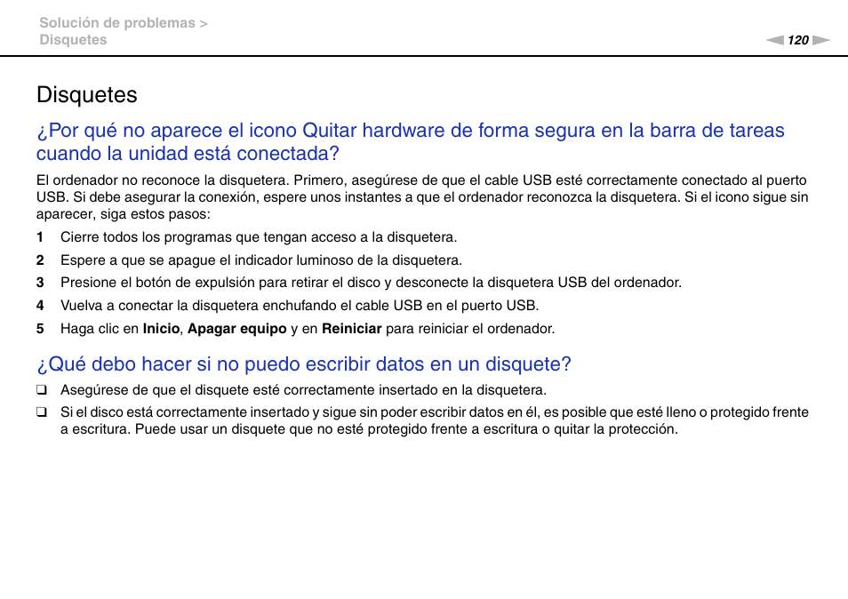 Disquetes | Sony VPCW11S1E User Manual | Page 120 / 127