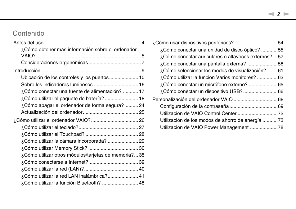 Sony VPCW11S1E User Manual | Page 2 / 127