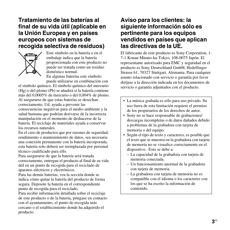 Sony ICD-LX30 User Manual | Page 3 / 63