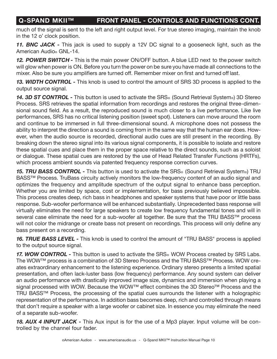 American Audio SWITCH User Manual | Page 10 / 23