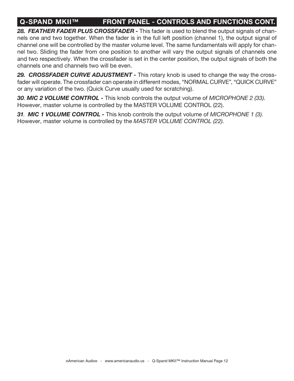 American Audio SWITCH User Manual | Page 12 / 23