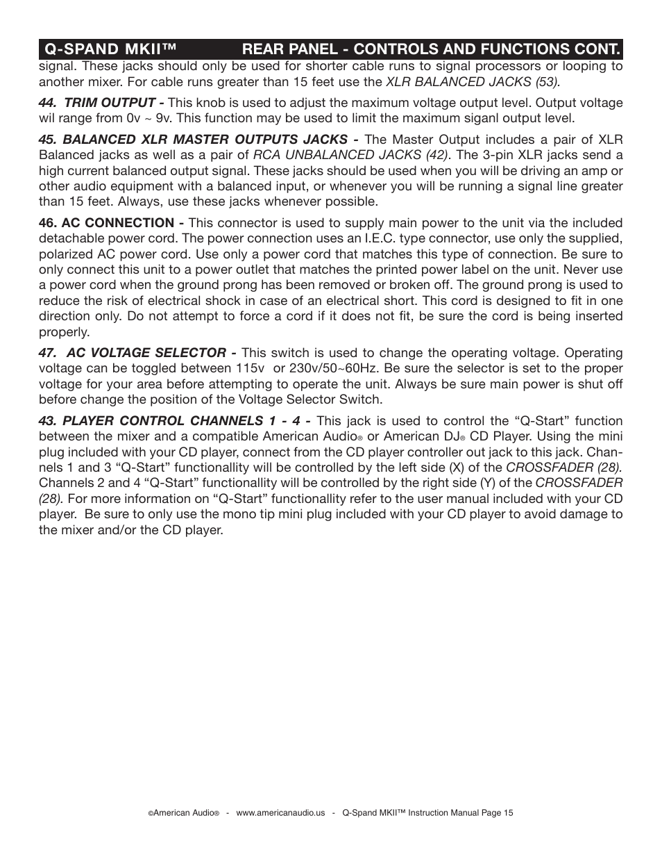 American Audio SWITCH User Manual | Page 15 / 23