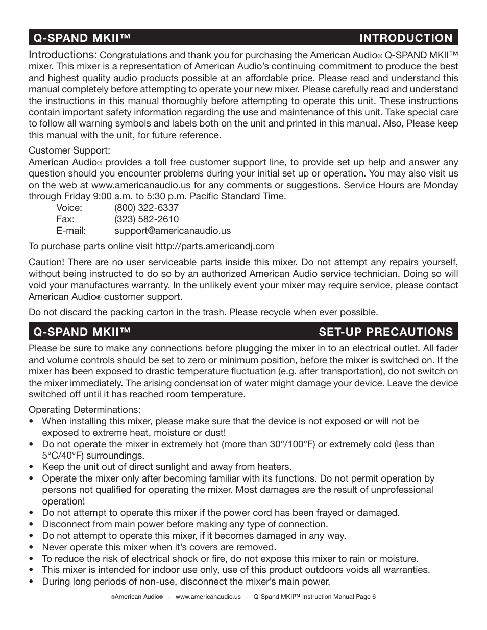 American Audio SWITCH User Manual | Page 6 / 23