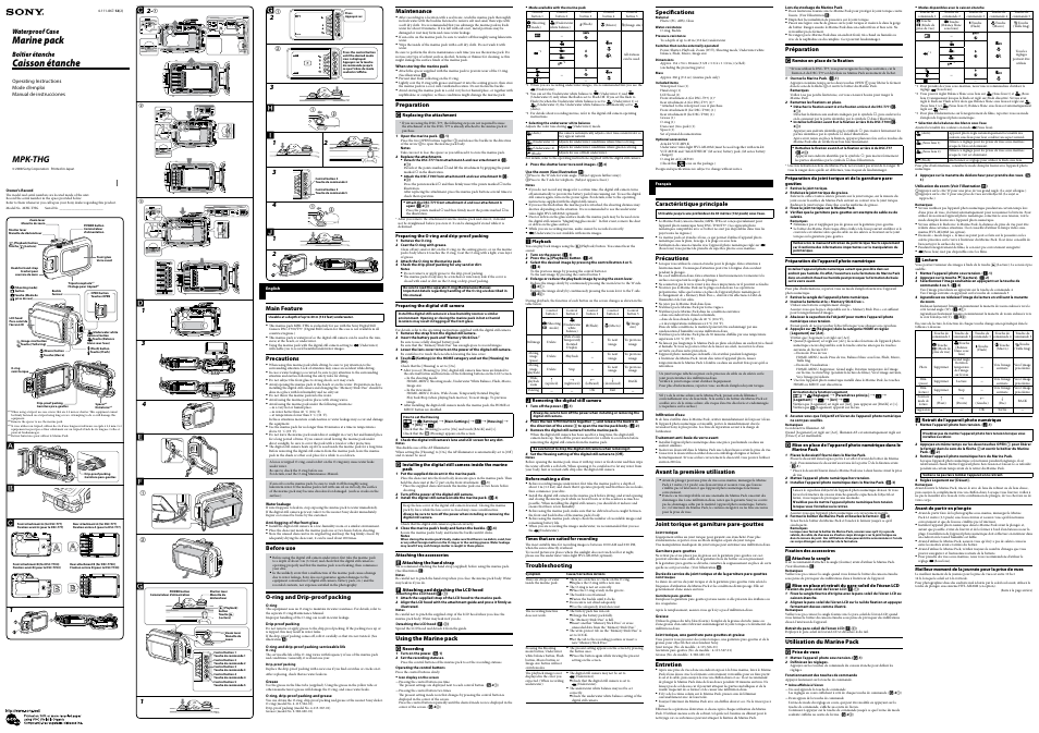 Sony MPK-THG User Manual | 2 pages