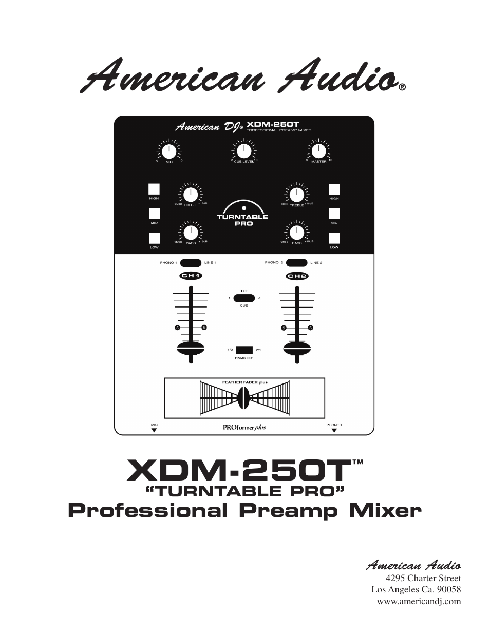 American Audio XDM-250TTM User Manual | 12 pages