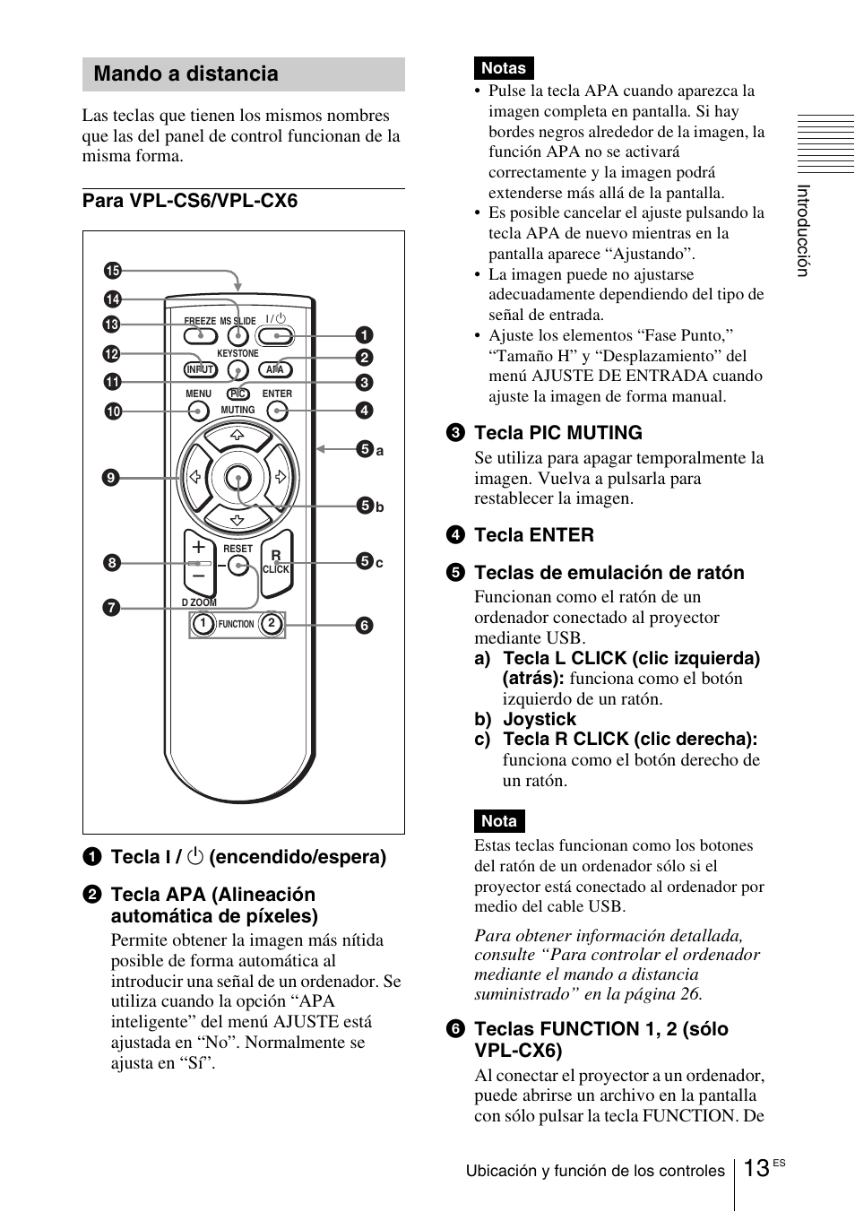 Mando a distancia | Sony VPL-EX1 User Manual | Page 121 / 164