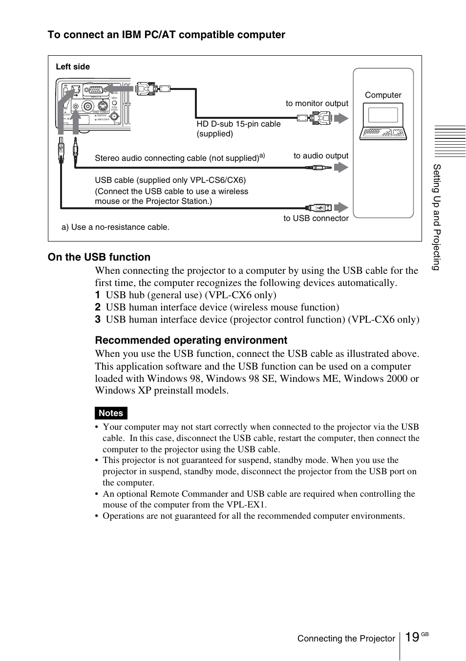 Sony VPL-EX1 User Manual | Page 19 / 164