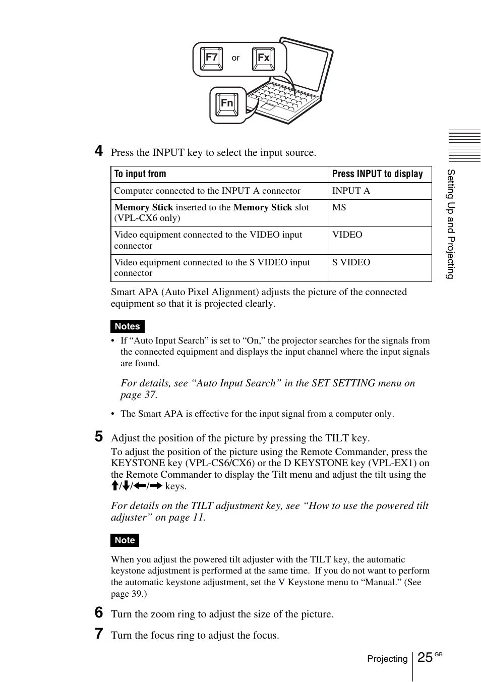 Sony VPL-EX1 User Manual | Page 25 / 164