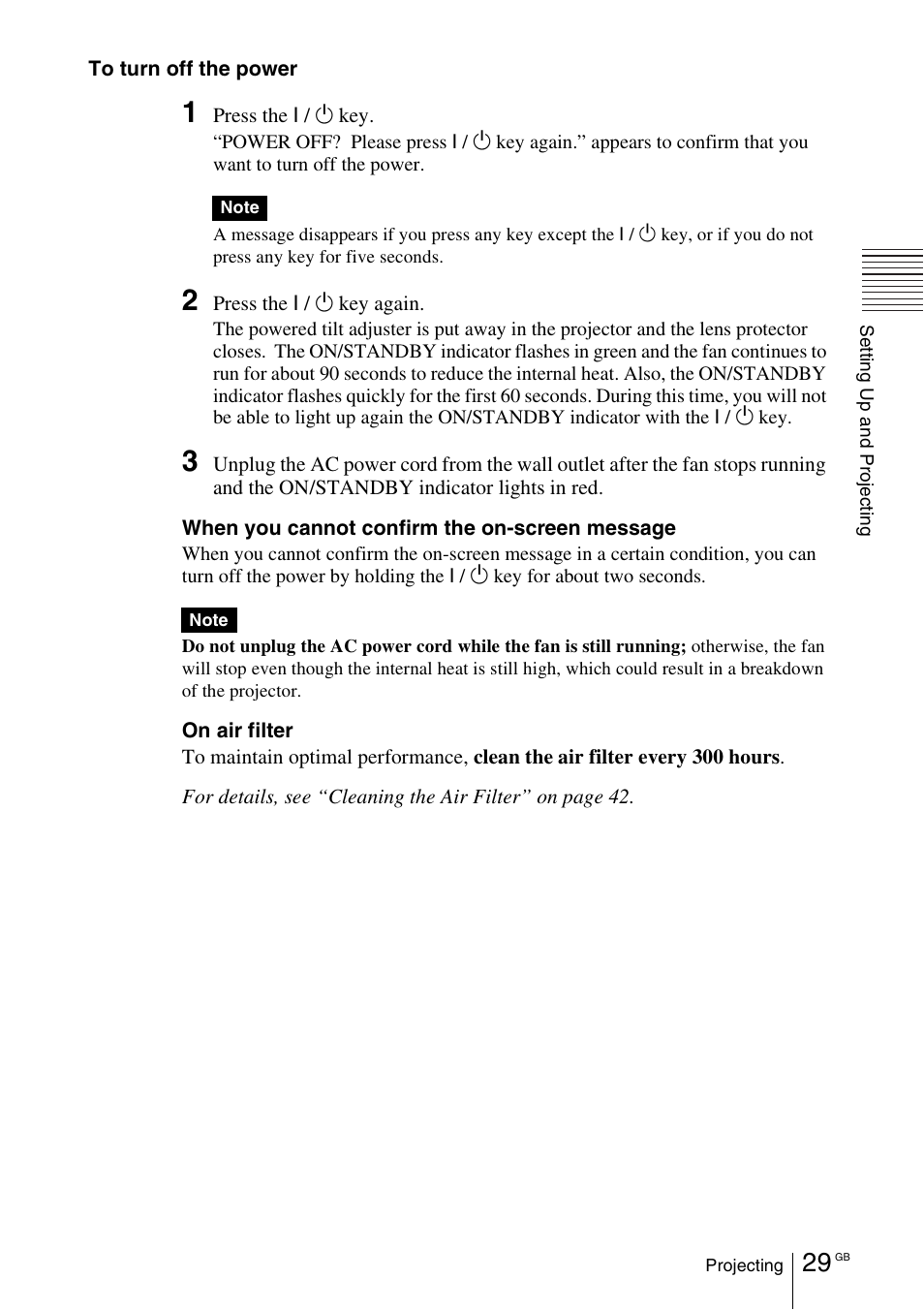 Sony VPL-EX1 User Manual | Page 29 / 164