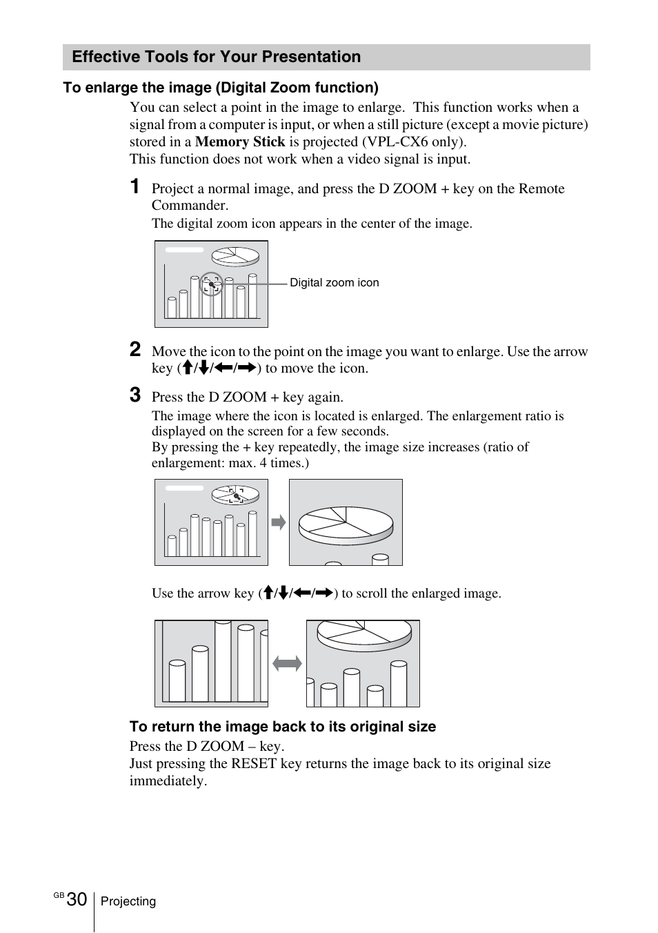 Effective tools for your presentation, Effective tools for your, Presentation | Sony VPL-EX1 User Manual | Page 30 / 164