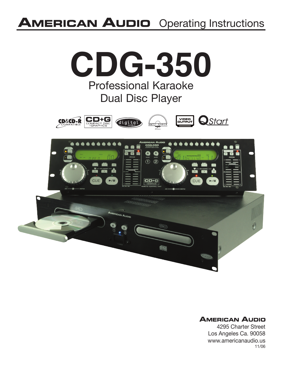 American Audio CDG-350 User Manual | 24 pages