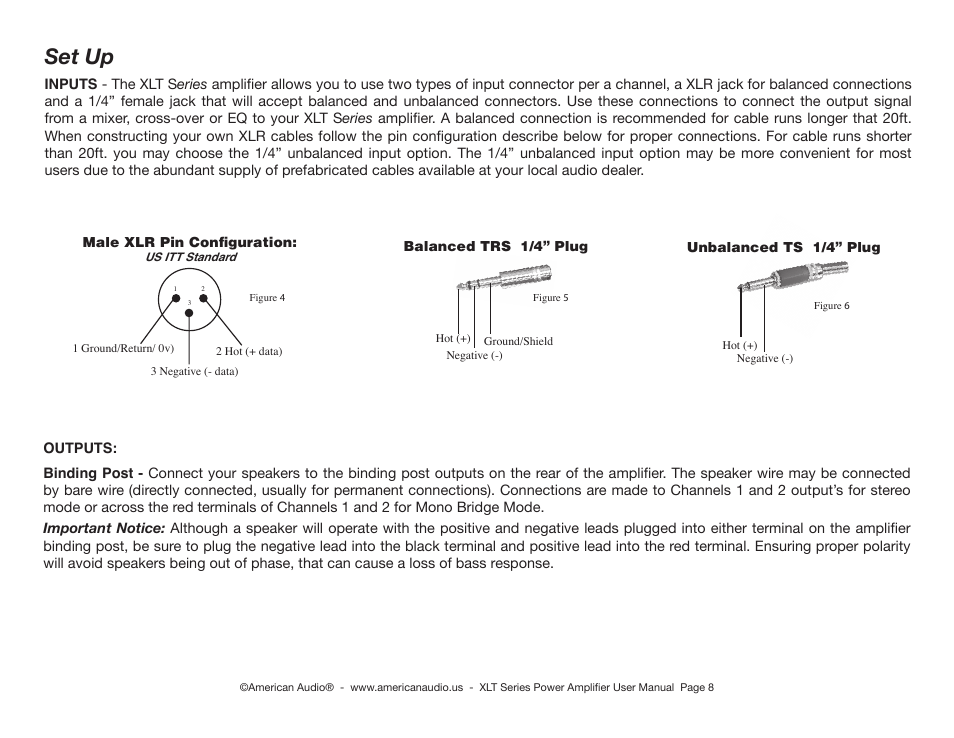 Set up | American Audio XLT2000 User Manual | Page 8 / 20